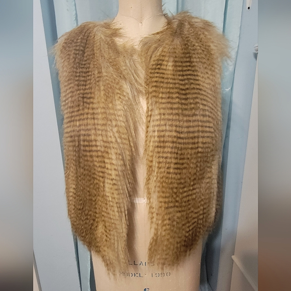 Faux fur vest.